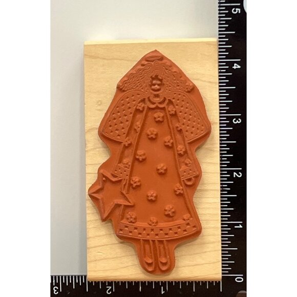 HTF STAMPINGTON & COMPANY D6113 STARLA WOOD MOUNTED RUBBER STAMP BY DEBBIE MUMM - Picture 4 of 4